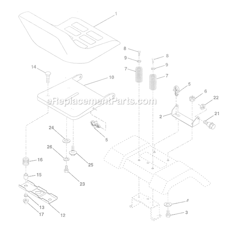 Page H Diagram and Parts List for WE12538F  Weed Eater Lawn Tractor
